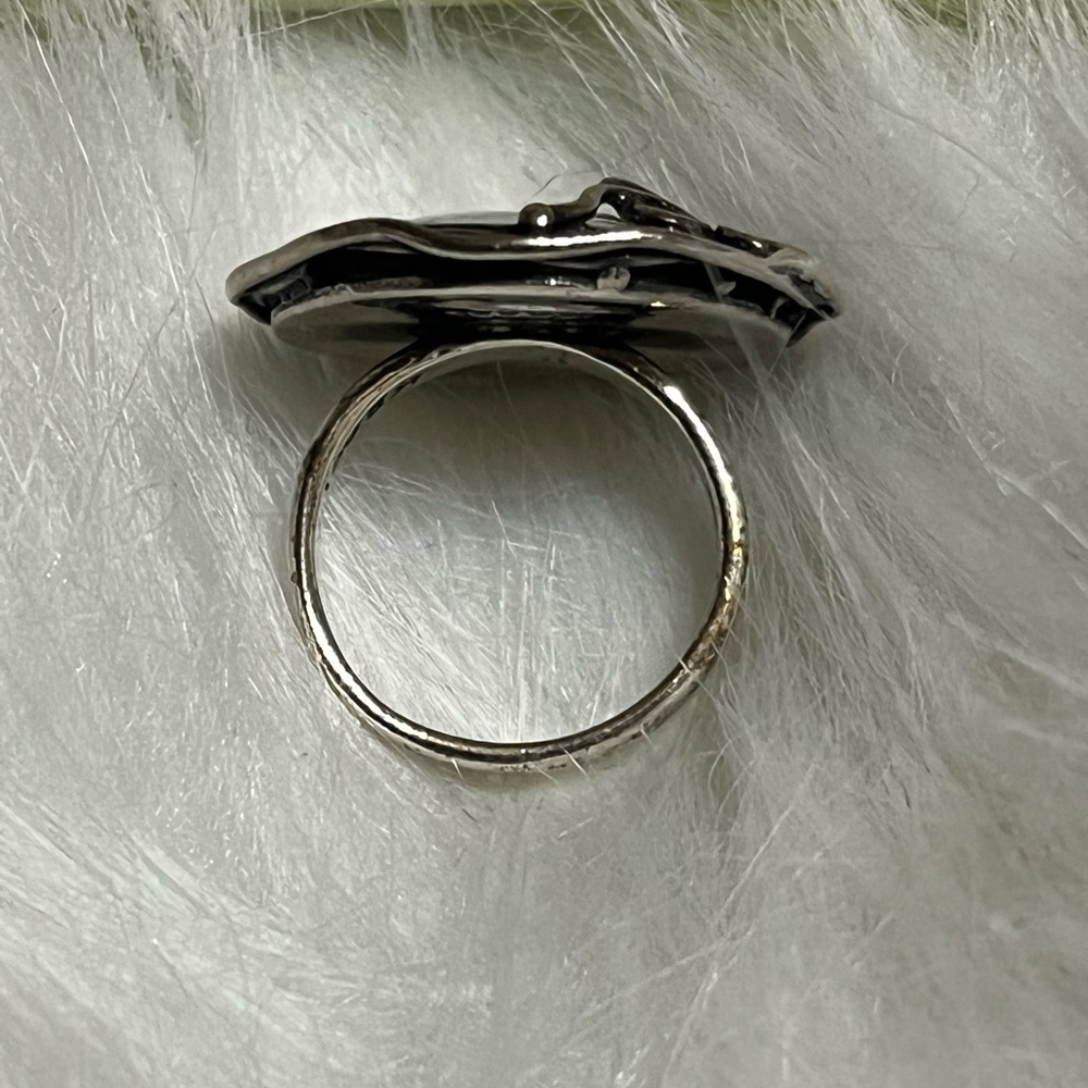 Israel Sterling Mother Of Pearl Ring - Picture 3 of 16